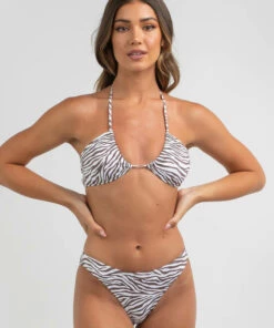 Cheap 👍 Kaiami Zane Sliding Triangle 👙 Bikini Top White/choc 🔥 -Hot Sale Citybeach Store 20335839 02 LT XL