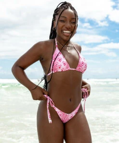 Deals 🛒 Topanga Candy Reversible Triangle 👙 Bikini Top Pink 🧨