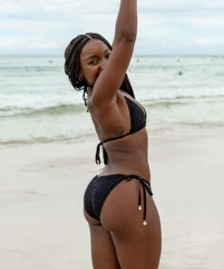 Brand new 👍 Topanga Stacie Shirred Tie 👙 Bikini Bottom Black ❤️