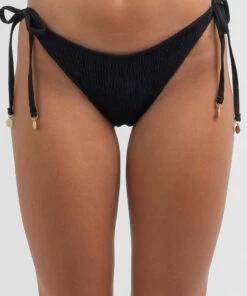 Brand new 👍 Topanga Stacie Shirred Tie 👙 Bikini Bottom Black ❤️ -Hot Sale Citybeach Store 20335919 01 RT XL