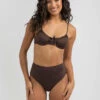 Best deal 🛒 Kaiami Rita High Waist 👙 Bikini Bottom Dark Choc 🔔