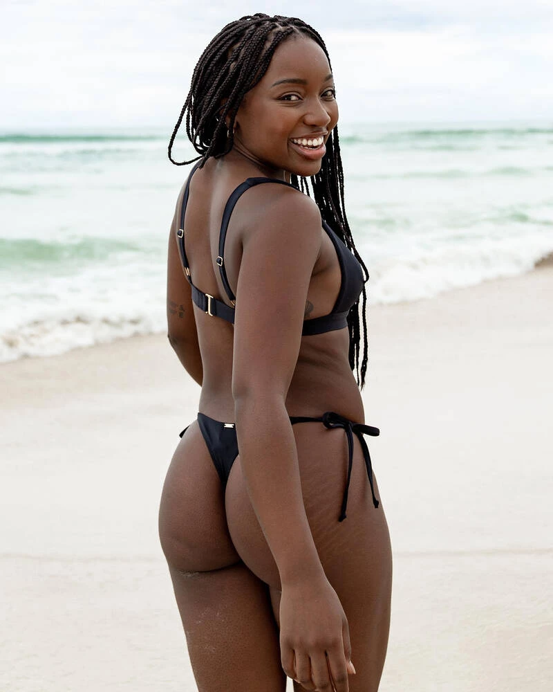 Brand new 😍 Topanga Corsica Tie Side G-String 👙 Bikini Bottom Black 😉 1 Brand new 😍 Topanga Corsica Tie Side G-String 👙 Bikini Bottom Black 😉