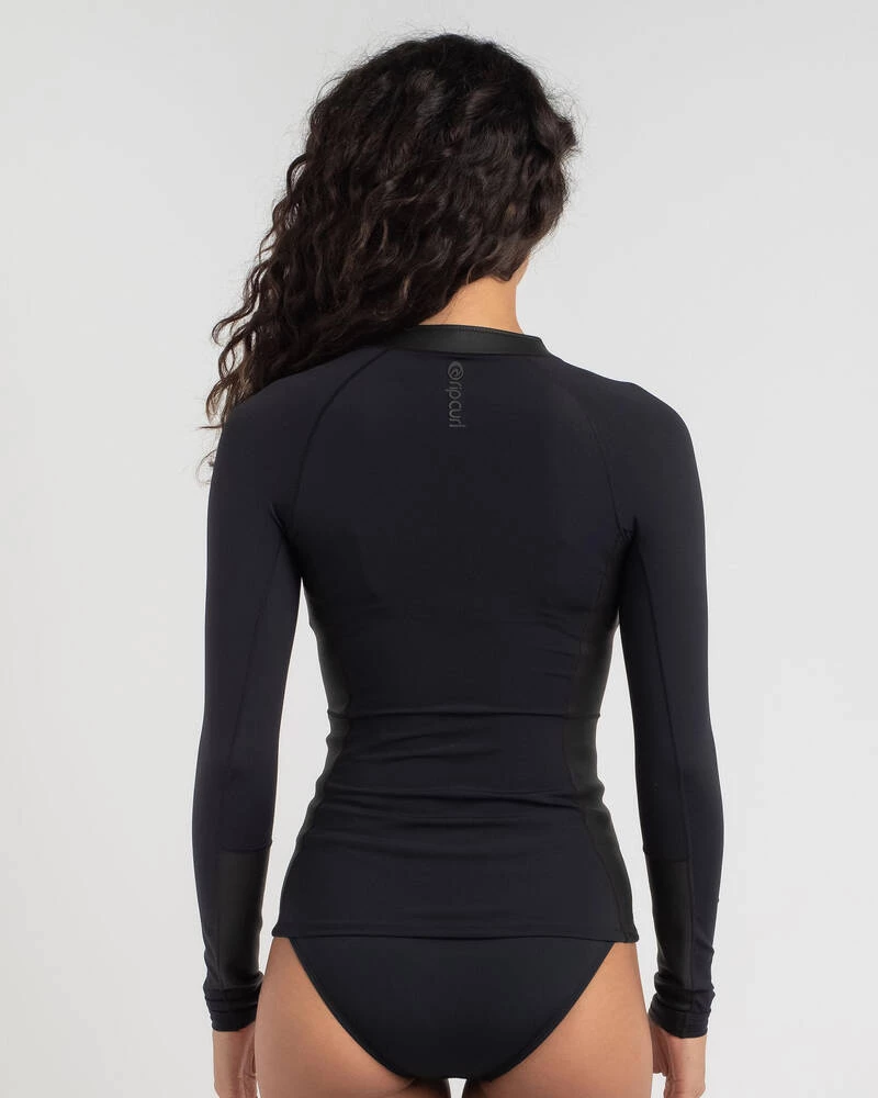 Outlet 👍 Rip Curl Mirage Ultimate Zip Through Long Sleeve Rash Vest Black 🤩 3 Outlet 👍 Rip Curl Mirage Ultimate Zip Through Long Sleeve Rash Vest Black 🤩 - Image 3