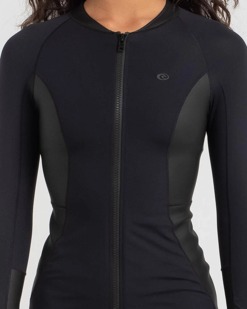Outlet 👍 Rip Curl Mirage Ultimate Zip Through Long Sleeve Rash Vest Black 🤩 4 Outlet 👍 Rip Curl Mirage Ultimate Zip Through Long Sleeve Rash Vest Black 🤩 - Image 4