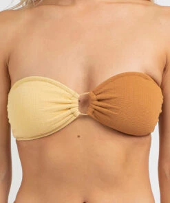 Cheap 🔔 Rhythm Warm Sands Spliced Two Tone Bandeau 👙 Bikini Top Golden Brown 🌟 8 Cheap 🔔 Rhythm Warm Sands Spliced Two Tone Bandeau 👙 Bikini Top Golden Brown 🌟 -Hot Sale Citybeach Store 20339980 01 RT XL